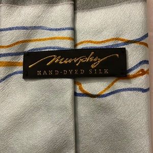 Michael Murphy, artistic hand dyed silk necktie